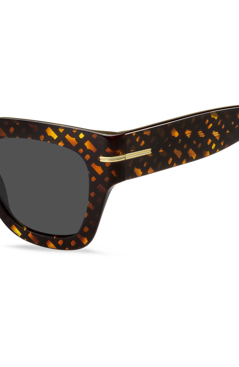 BOSS 51mm Square Sunglasses, Alternate, color, Havana Pattern