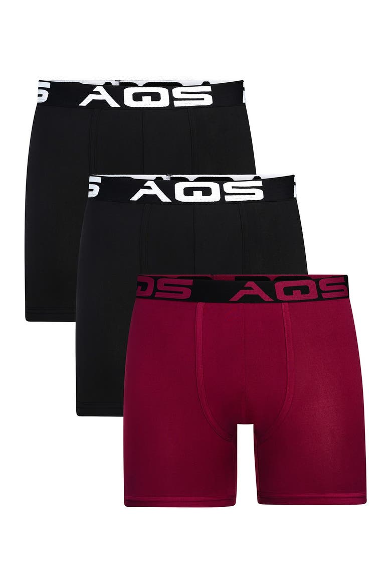 Classic Fit Boxer Briefs - Pack of 3, Main, color, BLACK/BURGUNDY/BLACK