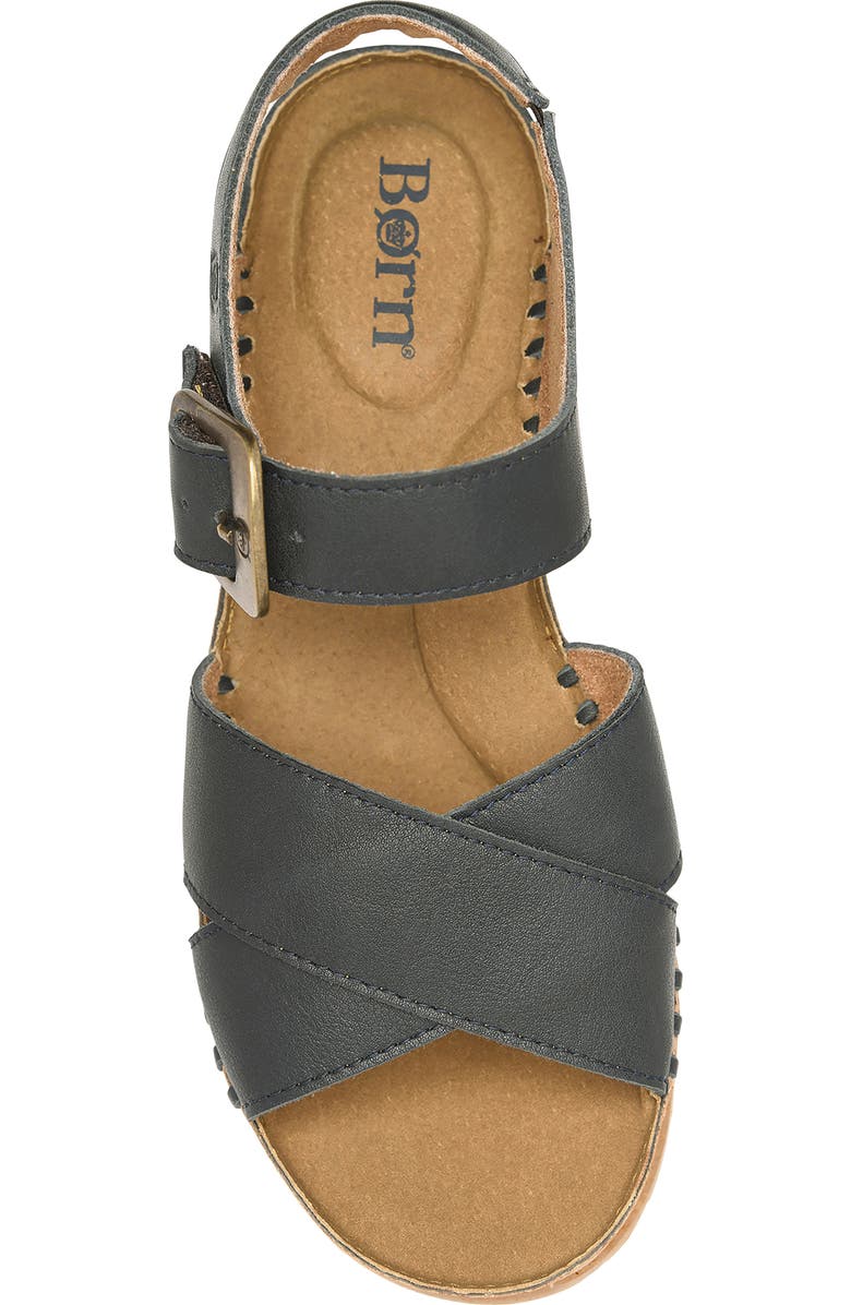 Børn Kaiya Platform Sandal, Alternate, color, Navy Leather