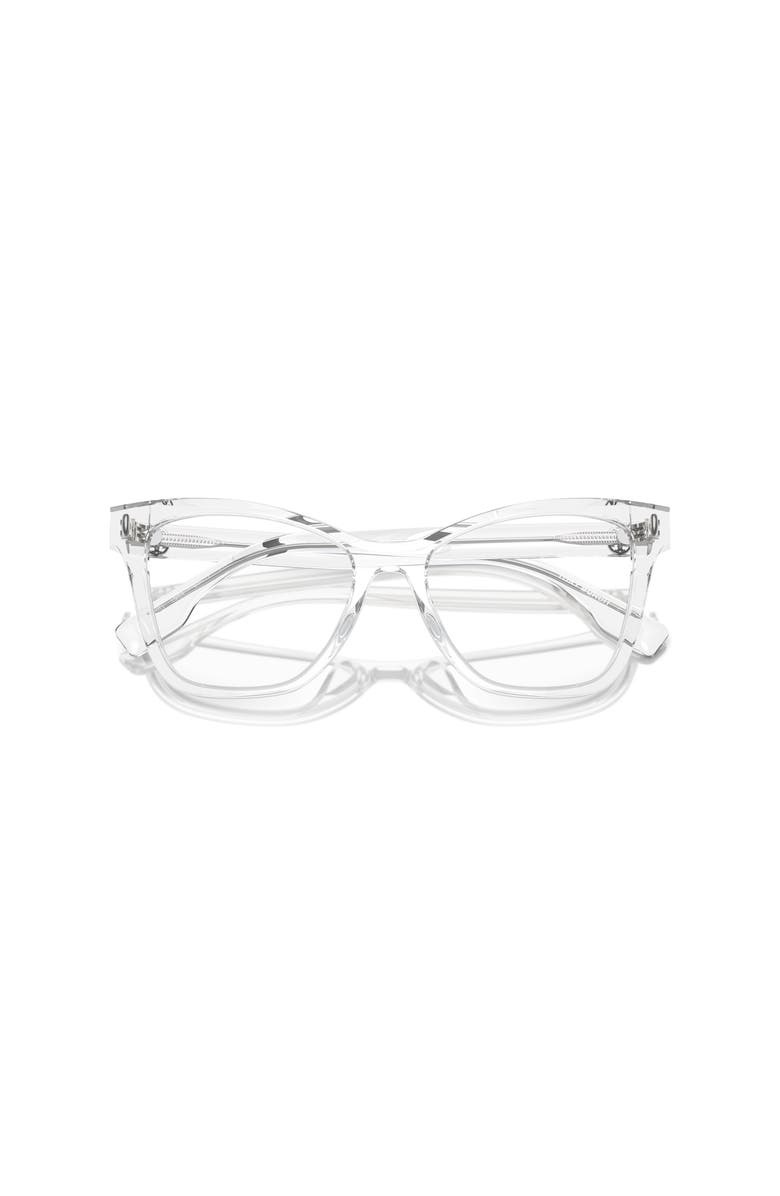 Tory Burch 51mm Cat Eye optical glasses, Alternate, color, Transparent