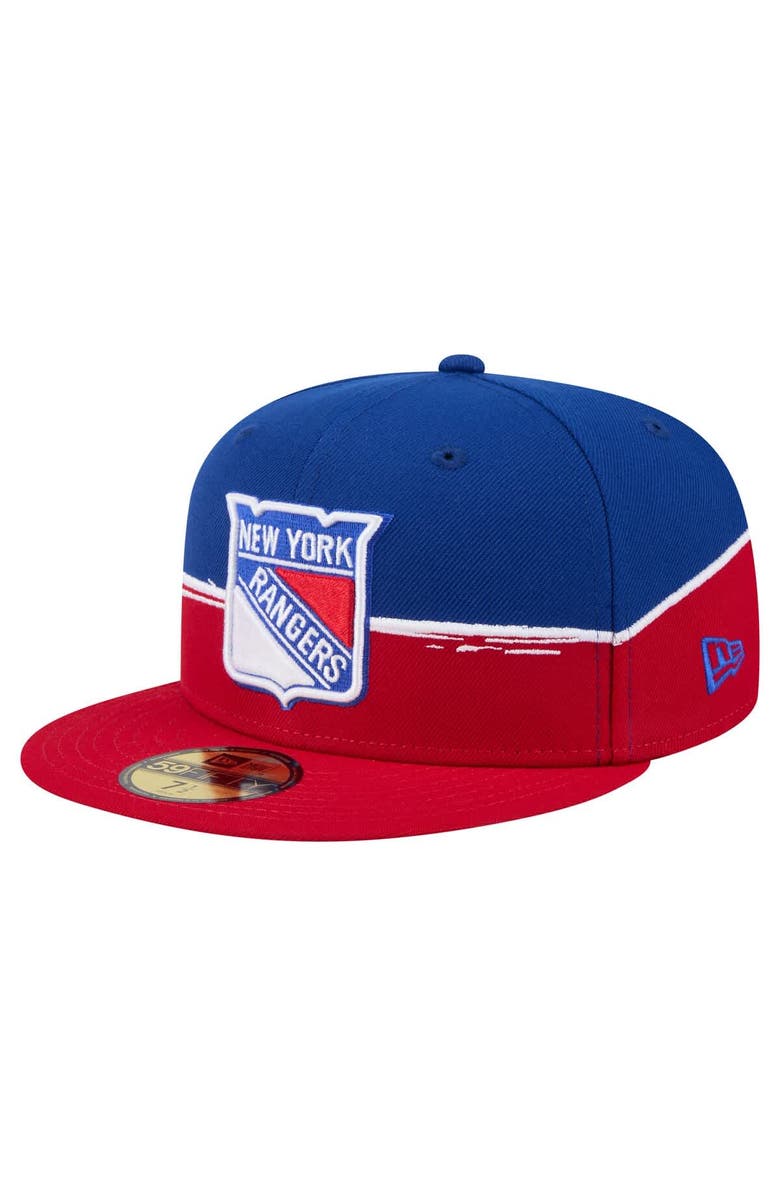 New Era Men's New Era Red/Royal New York Rangers Vintage Color Dip 59FIFTY Fitted Hat, Alternate, color, Red