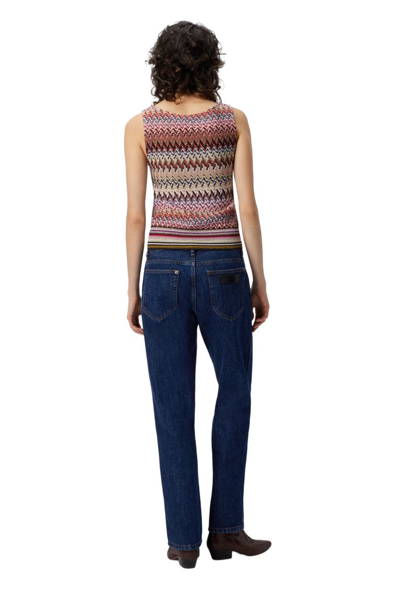 Five-pocket Mid-rise Denim Pants, Alternate, color, Blue