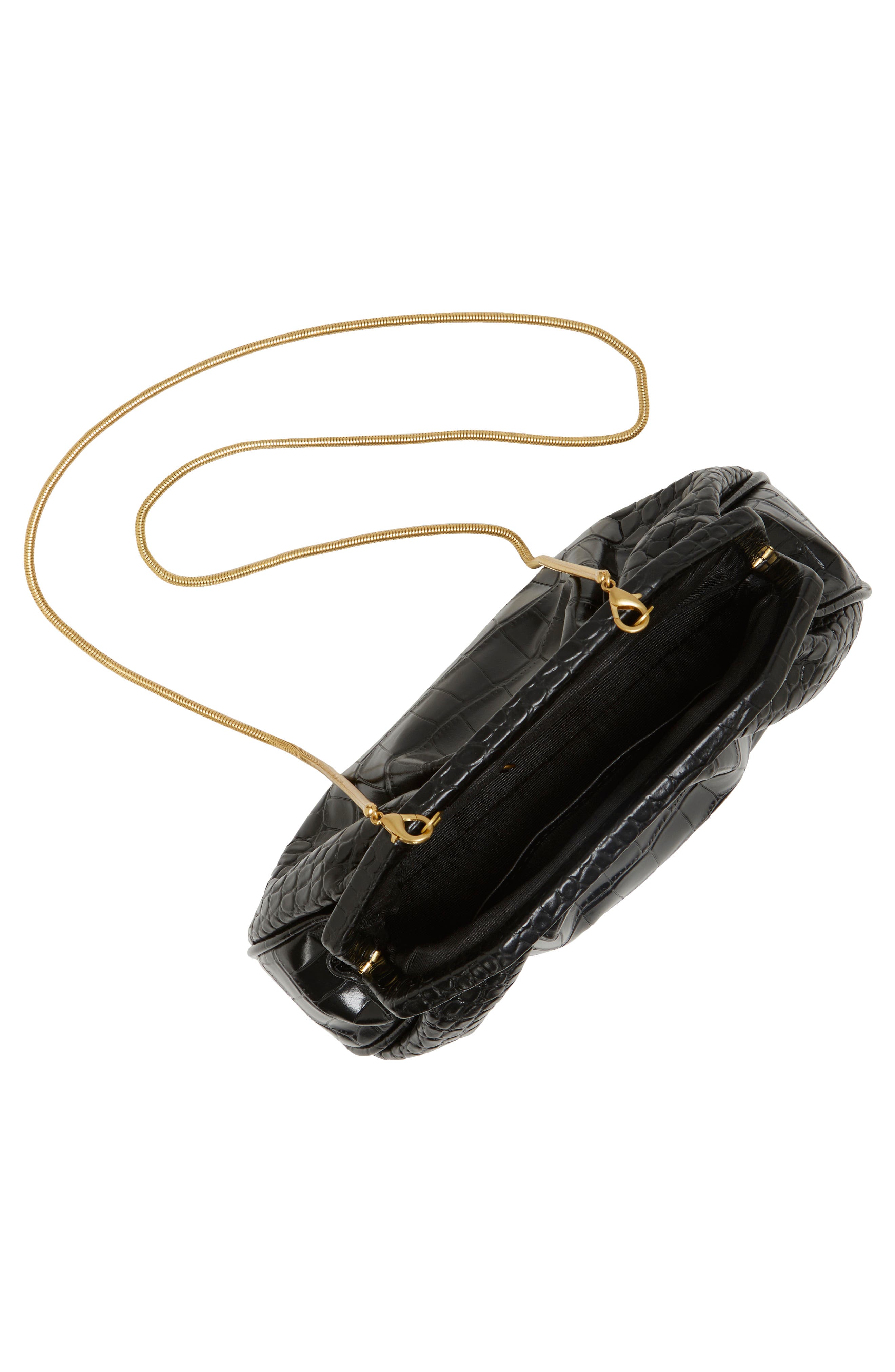 Vince Camuto Baklo Croc Embossed Leather Clutch, Alternate, color, 