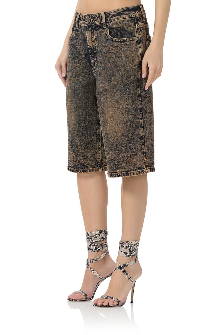 Low Rise Denim Bermuda Shorts, Alternate, color, PRALINE OD WASH
