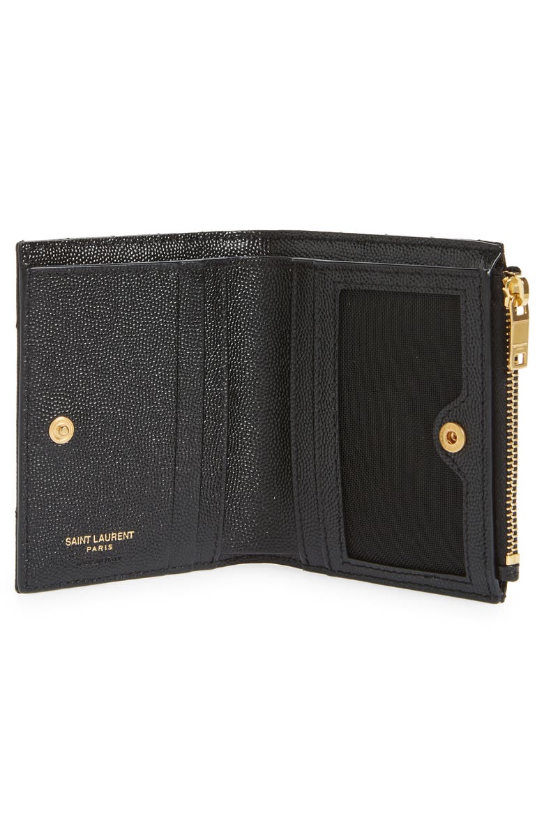 Saint Laurent Monogram Matelassé Leather Bifold Wallet, Alternate, color,