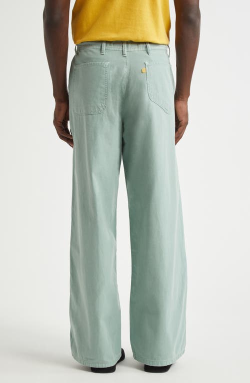 Shop Erl Gender Inclusive Distressed Woven Chinos In Army Green
