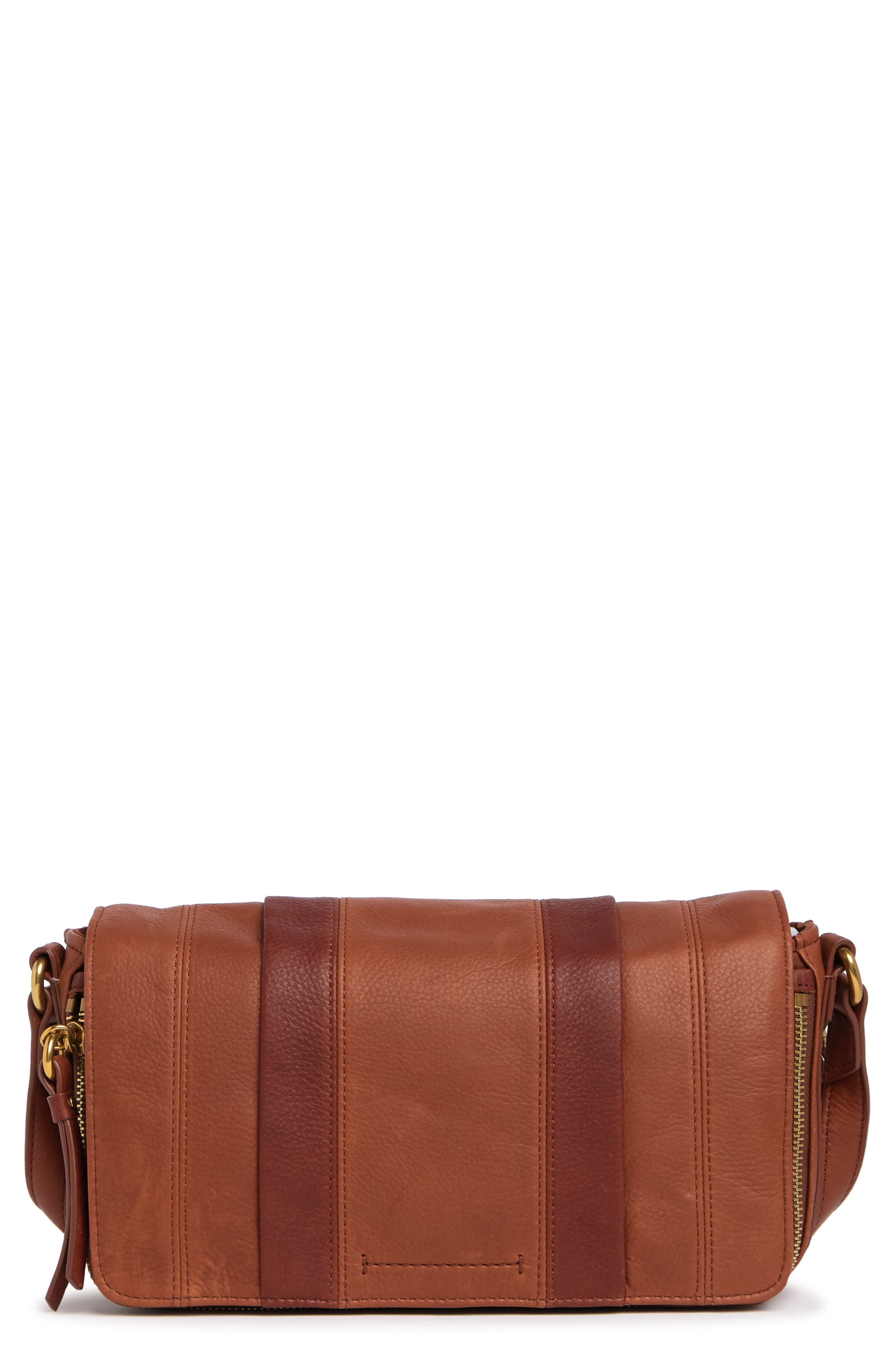 AMERICAN LEATHER CO. Maple Flap Leather Crossbody Bag, Main, color, 