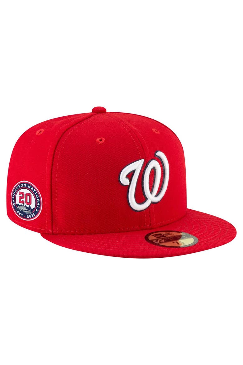 Men's New Era  Red Washington Nationals 20th Anniversary 59FIFTY Fitted Hat, Main, color, Red
