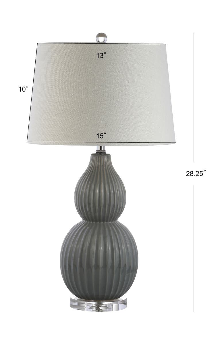 JONATHAN Y Thatcher 28.25" Contemporary Transitional Ceramic LED Table Lamp, Alternate, color, Gray