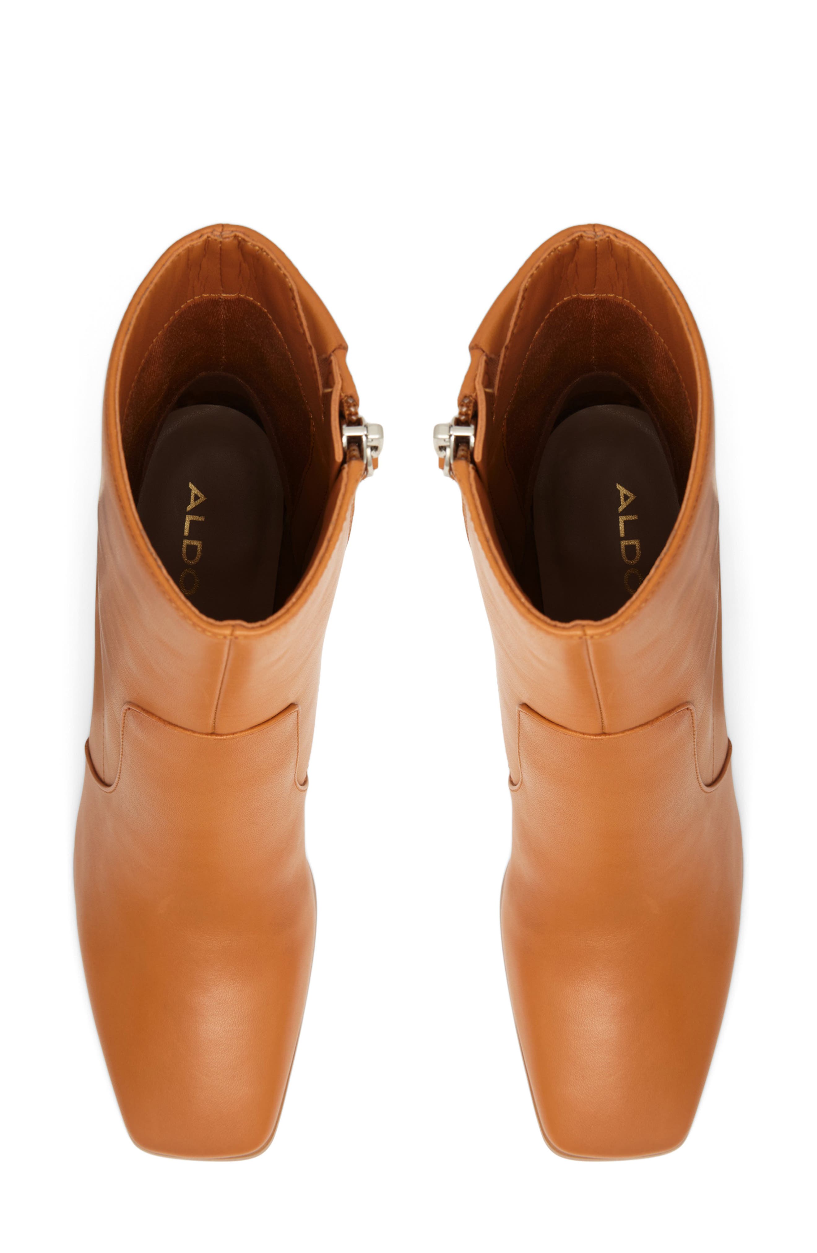 ALDO Theliven Bootie, Alternate, color, Medium Brown Leather