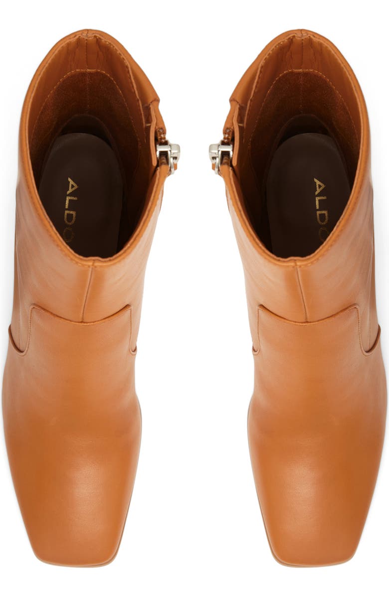 ALDO Theliven Bootie, Alternate, color, Medium Brown Leather