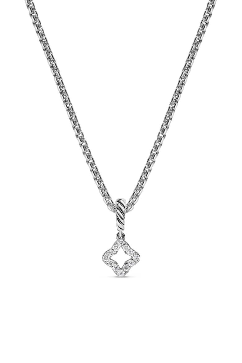 Micro Pavé Quatrefoil Enhancer in Sterling Silver with Diamonds, 7.4mm, Alternate, color, DIAMOND