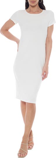 bebe Ribbed Knit Body-Con Midi Dress | Nordstromrack