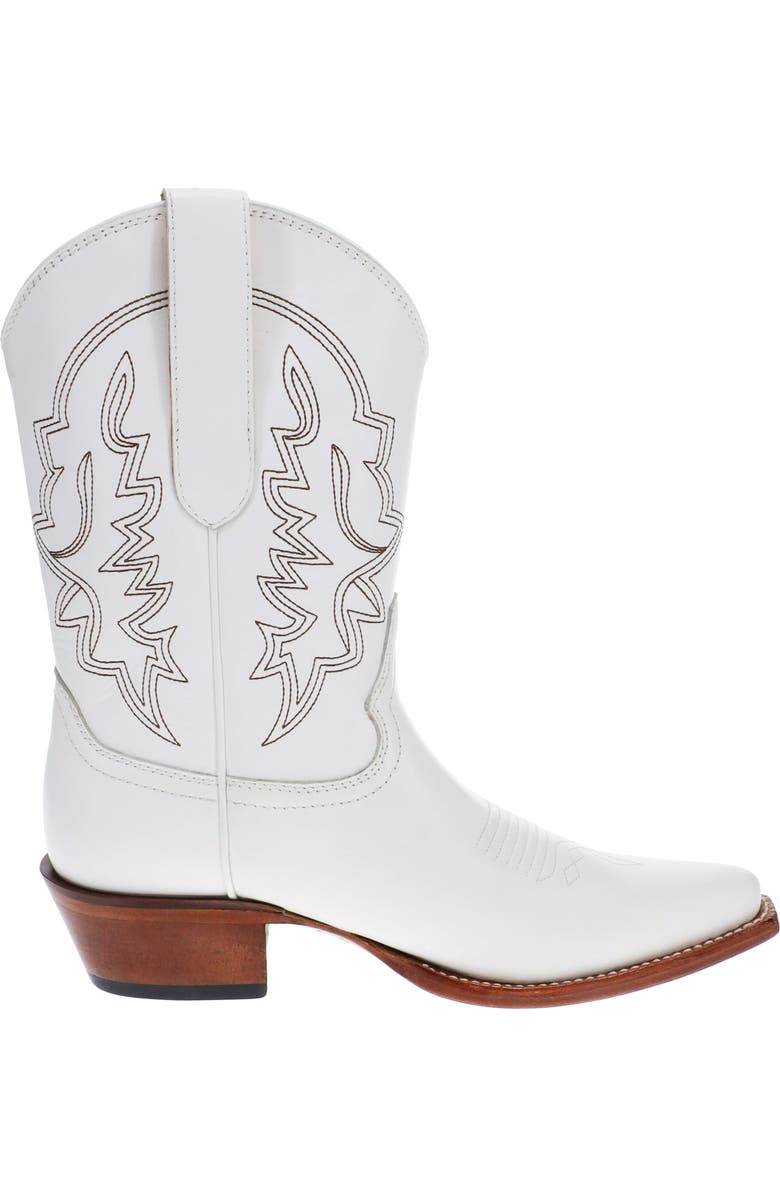 Malibu Beach Women's Premium Western Leather Boots Michelle, Main, color, White
