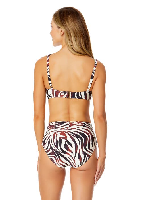 ANNE COLE TIGER DANCE RING FRONT UNDERWIRE BIKINI SWIM TOP