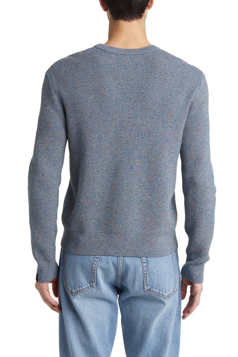 Dexter Marled Organic Cotton Blend Sweater, Alternate, color, BLUE MULTI