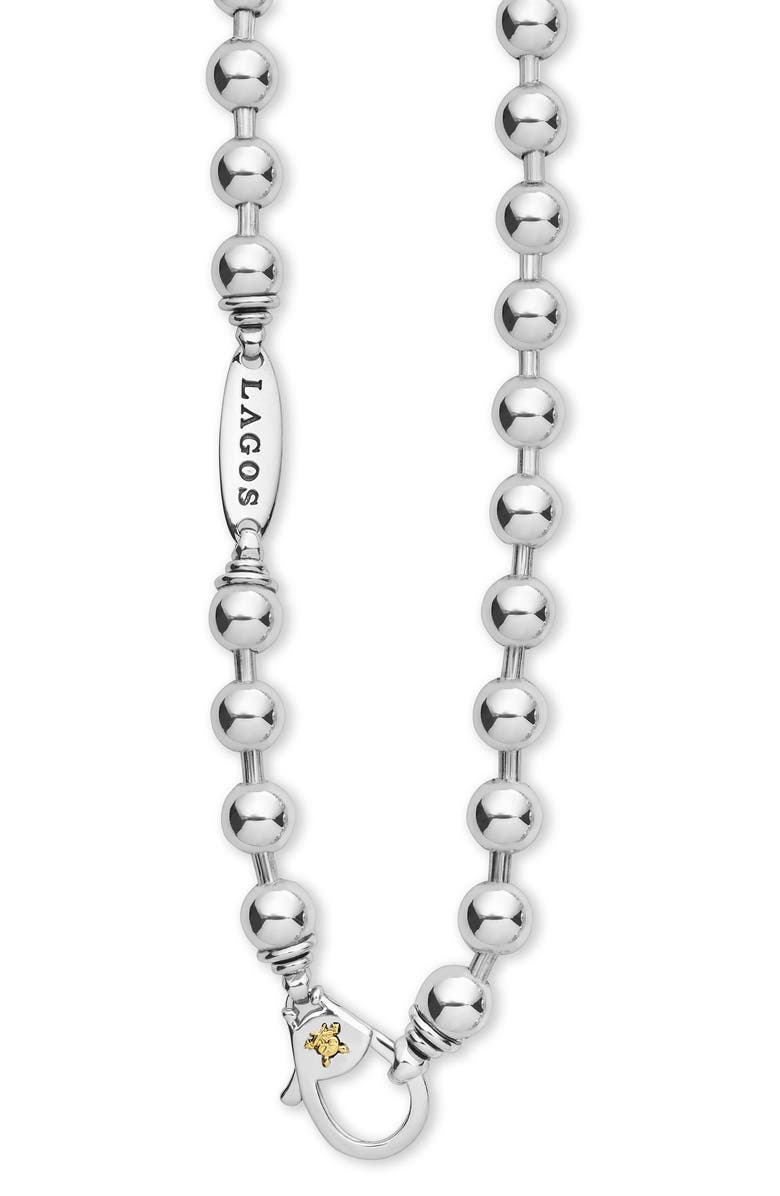 LAGOS Sterling Silver Anthem 5mm Ball Chain Necklace, Alternate, color, Silver