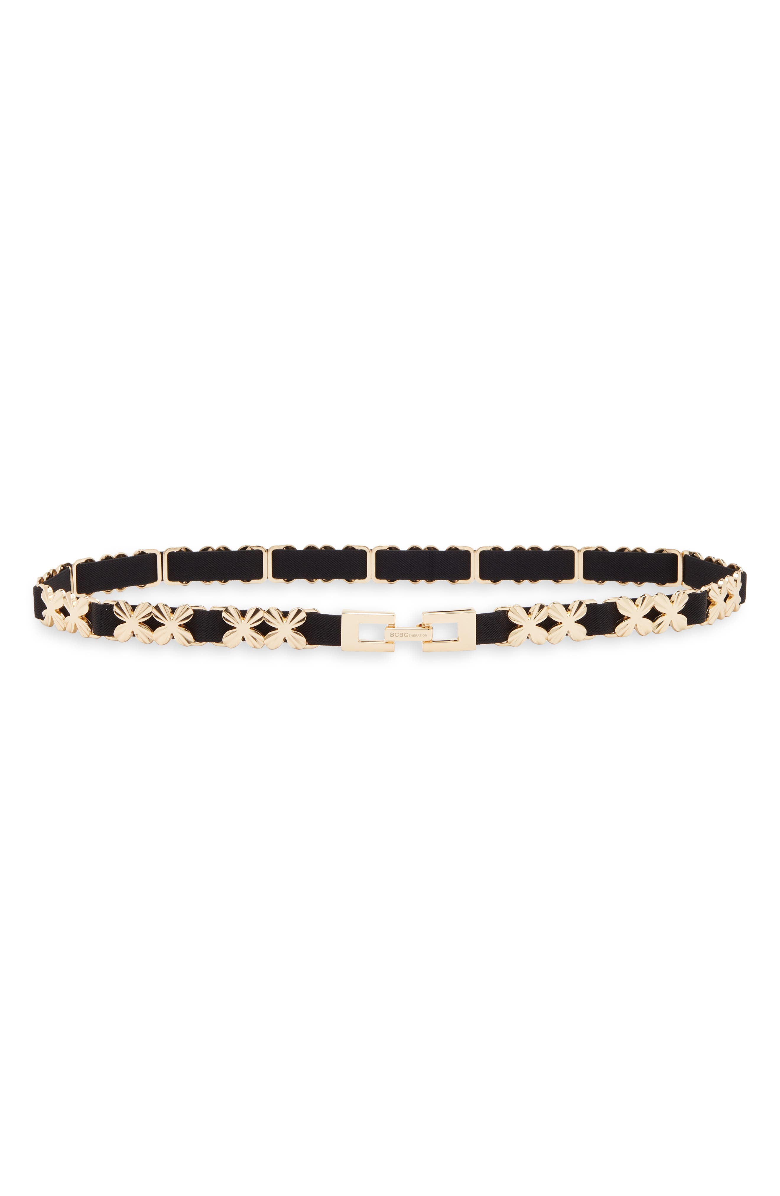 Floral Metal Links Belt