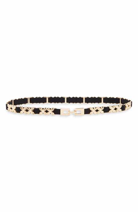 Floral Metal Links Belt