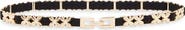 BCBG Floral Metal Links Belt