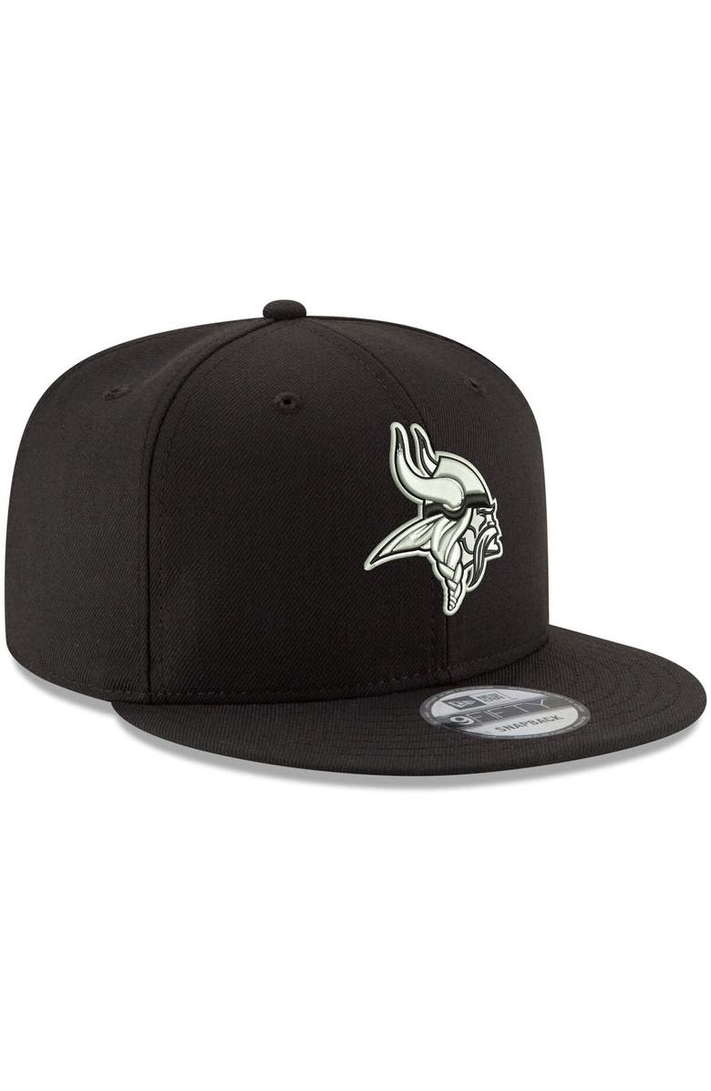 New Era Men's New Era Black Minnesota Vikings B-Dub 9FIFTY Adjustable Hat, Alternate, color, Black