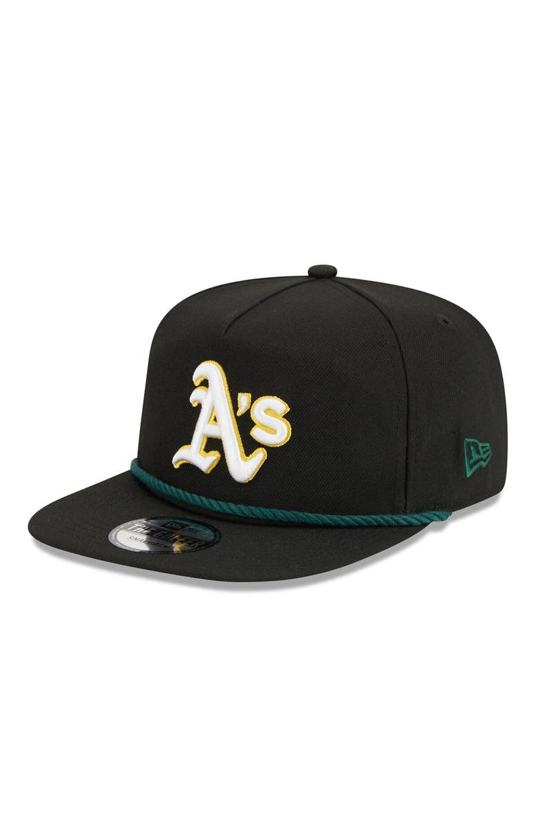 New Era Men's New Era Black Oakland Athletics Branch Golfer Snapback Hat, Main, color, 