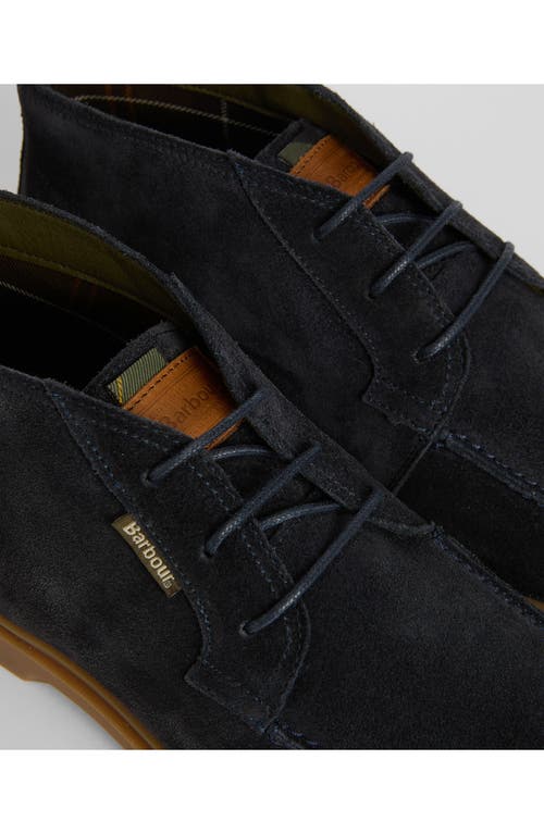 Barbour Tucker Chukka Boot In Navy Suede