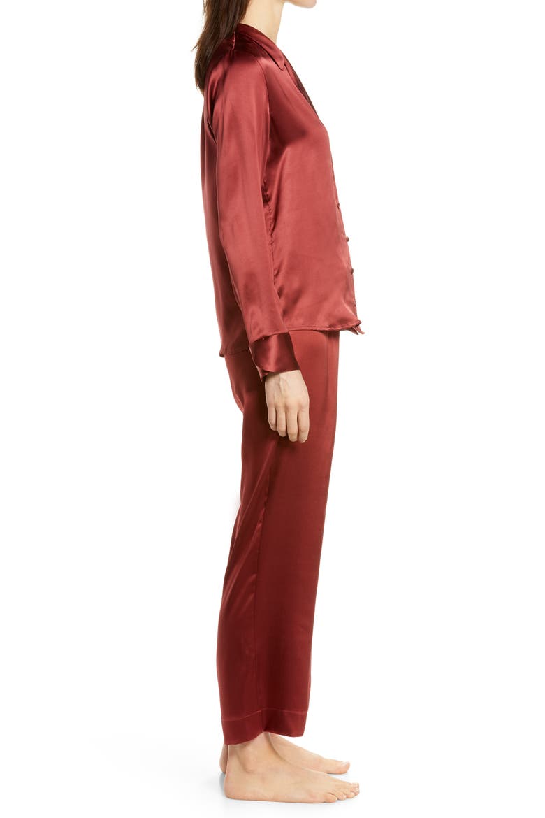Washable Silk Pajamas, Alternate, color, RED RUSSET