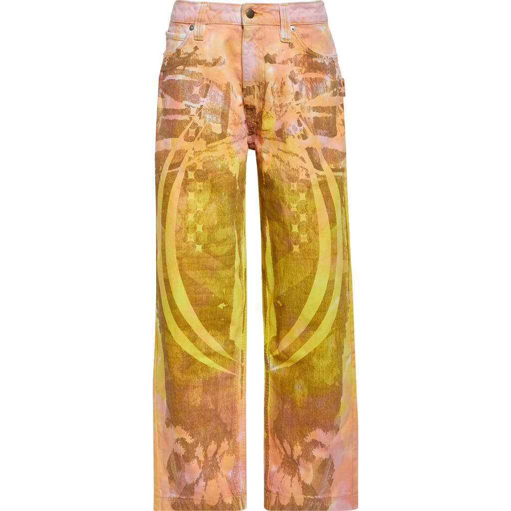 Paolina Russo Tie Dye Baggy Jeans In Mosaic