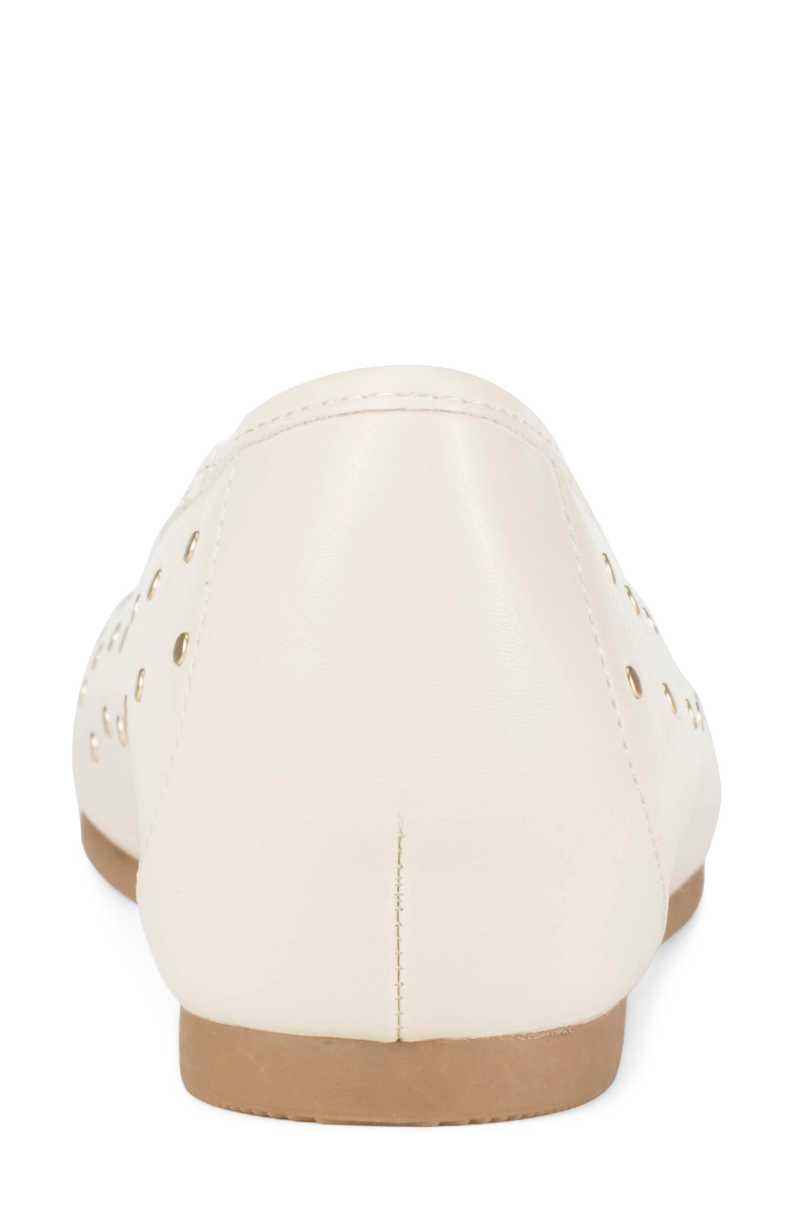 Ryalie Studded Flat, Alternate, color, CREAM