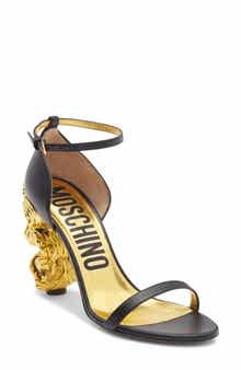 Moschino Sculpted Baroque Ankle Strap Sandal