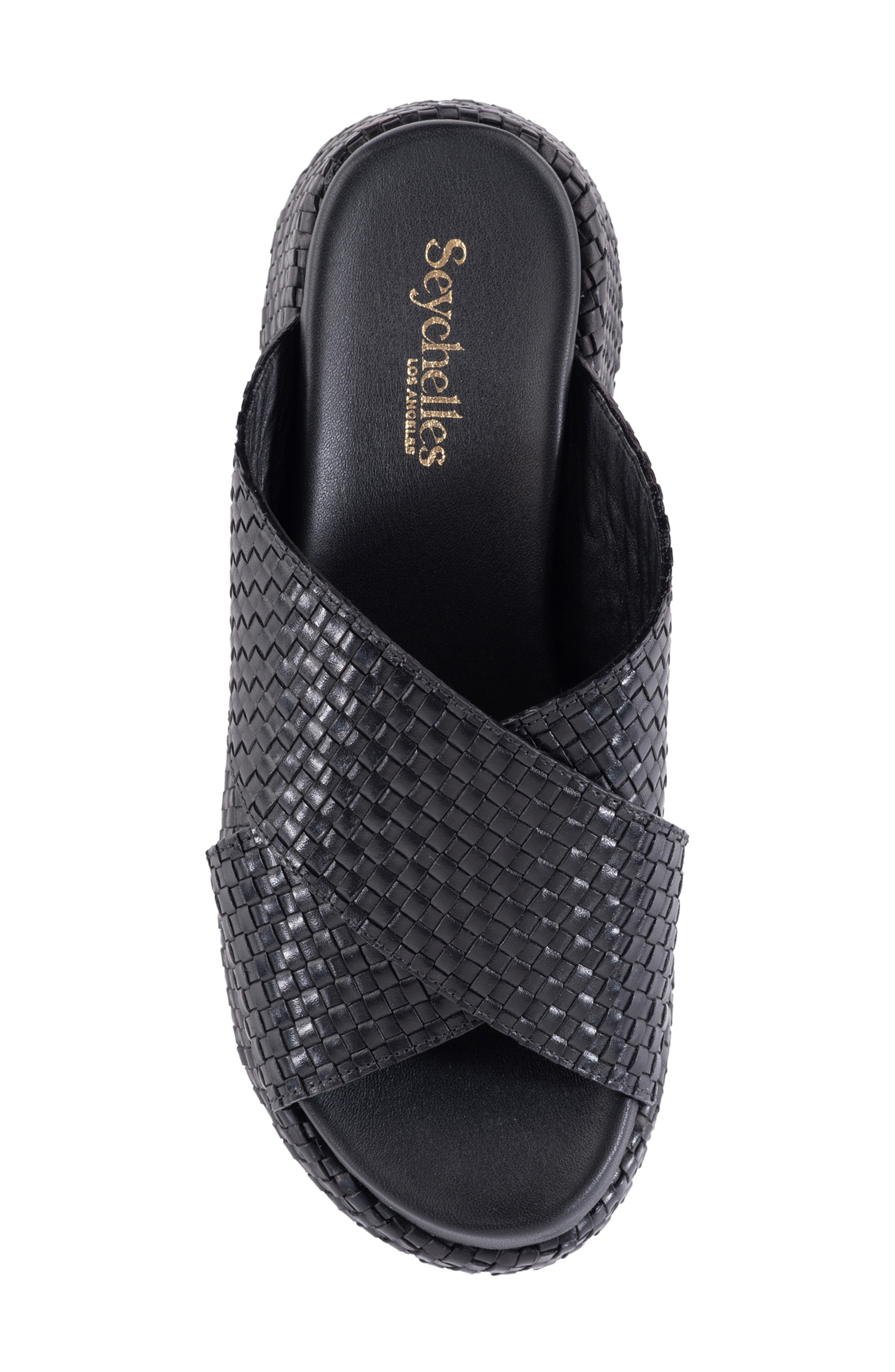 Seychelles Key West Platform Wedge Sandal, Alternate, color, Black