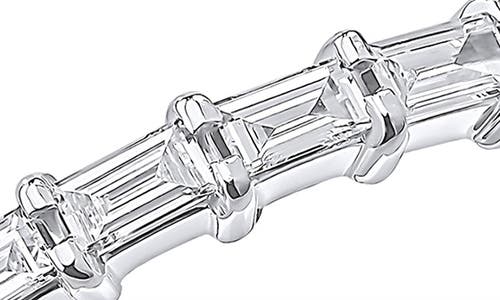 Lana Diamond Baguette Stacking Ring In White