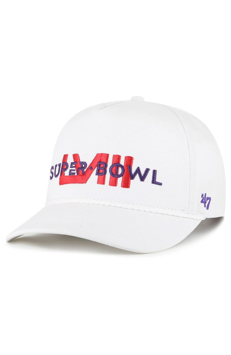 '47 Men's '47  White San Francisco 49ers Super Bowl LVIII Overwrite Hitch Adjustable Hat, Alternate, color, 