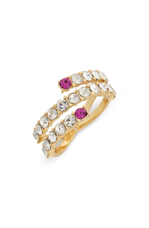 Cubic Zirconia Tennis Wrap Ring