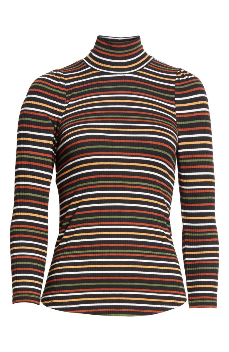 Free People I'm Cute Stripe Turtleneck Sweater, Alternate, color,
