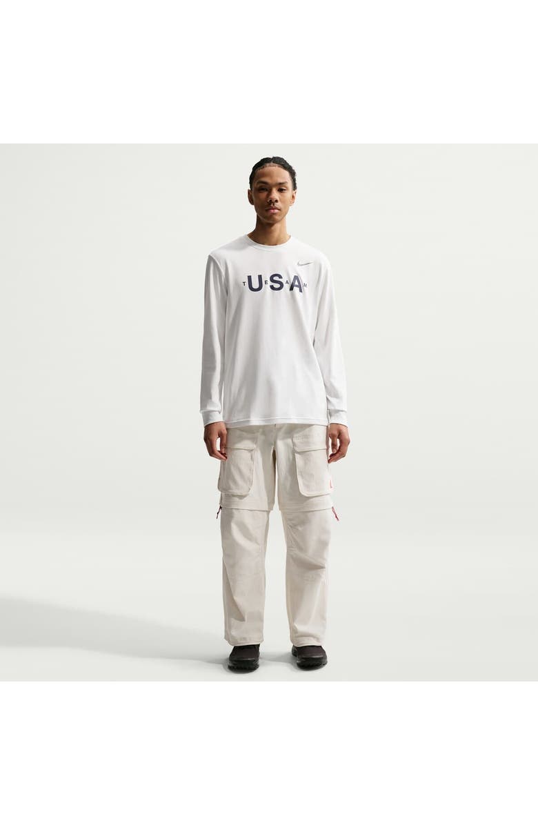 Nike Men's Nike ACG  White Team USA Dri-FIT Primary Logo Long Sleeve T-Shirt, Main, color, White