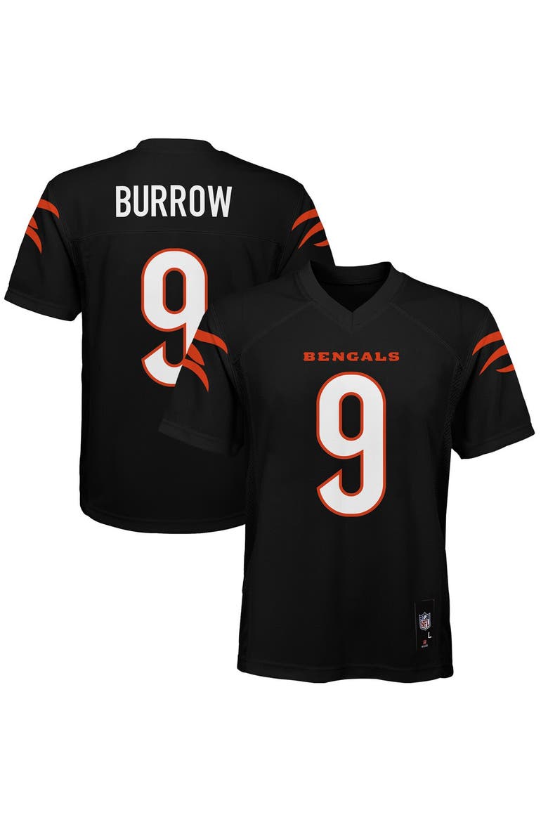 Youth Joe Burrow Black Cincinnati Bengals Replica Player Jersey, Alternate, color, Black