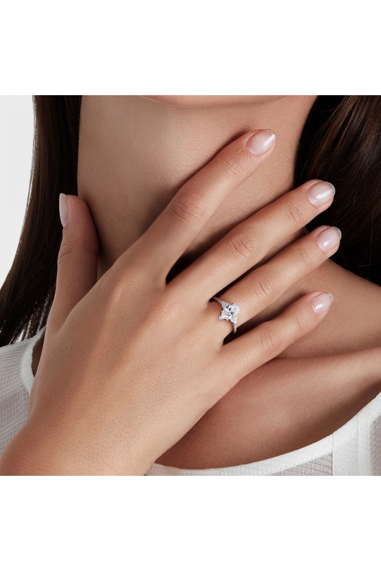Lab-Grown Diamond Engagement Ring 14k, Alternate, color, White Gold
