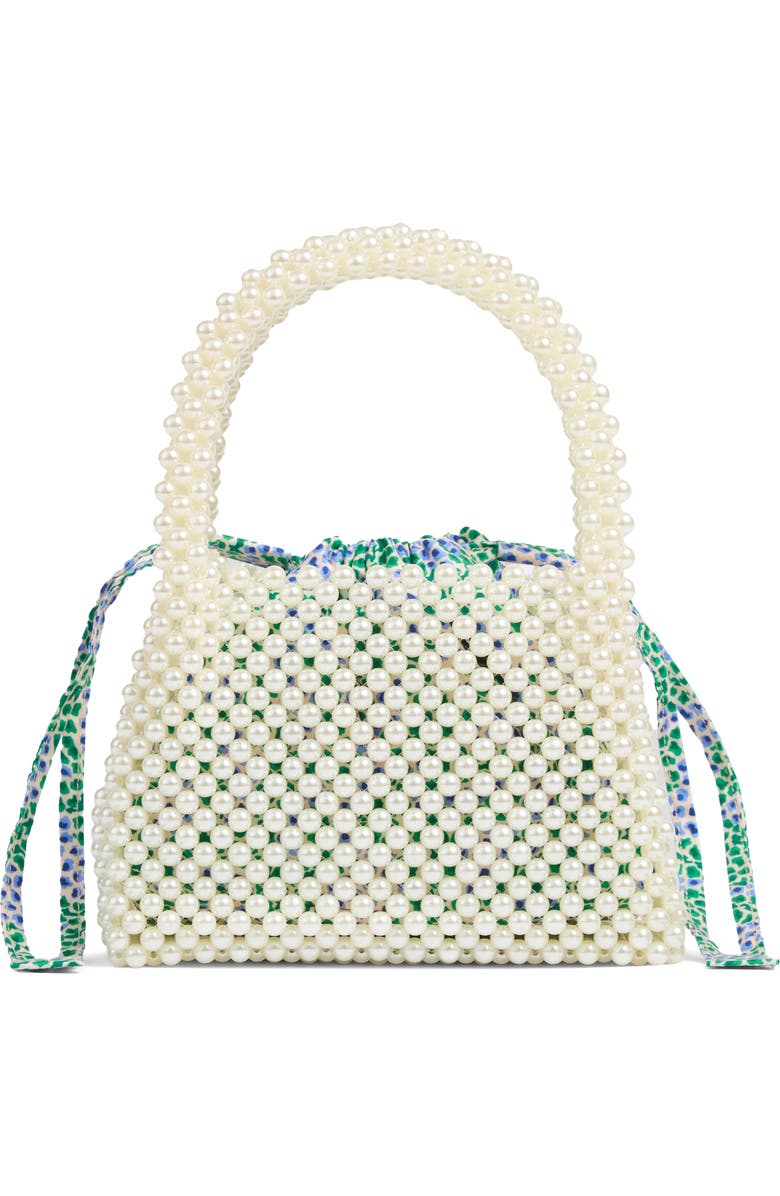 LK Bennett Mini Faux Pearl Tote, Main, color, Multi Green