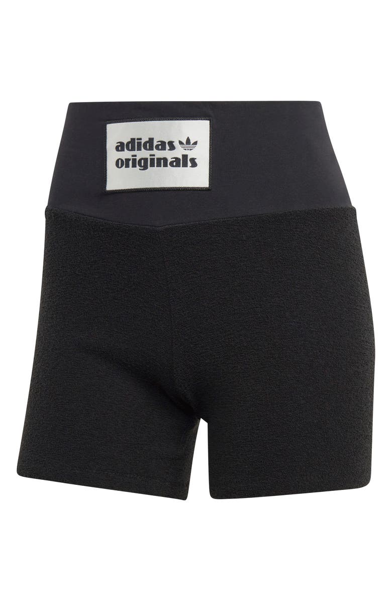 adidas High Waist Terry Bike Shorts, Alternate, color,