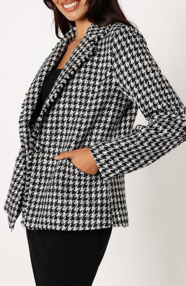 Petal & Pup Leighton Houndstooth Blazer, Alternate, color, Cream