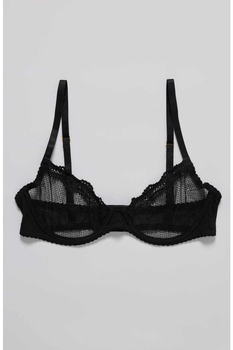 Signature Unlined Demi Bra, Alternate, color, Black