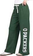 STARTER Women's Starter Green Green Bay Packers Field Wide Leg Sweatpants