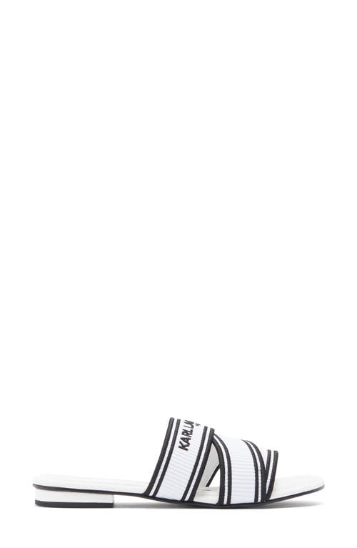 Karl Lagerfeld Paris Caitlyn Slide Sandal In White