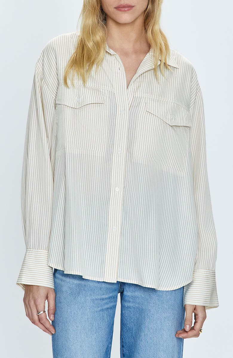Pistola Nellie Oversize Button-Up Shirt, Main, color,