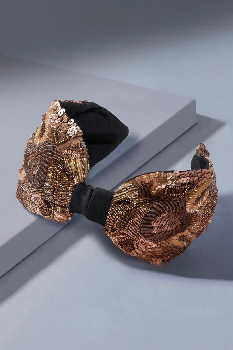 Gracious Knotted Headband - Bronze, Alternate, color, Gold