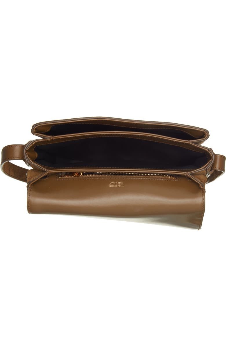 TOM FORD Wallis Suede Saddle Crossbody Bag, Alternate, color,