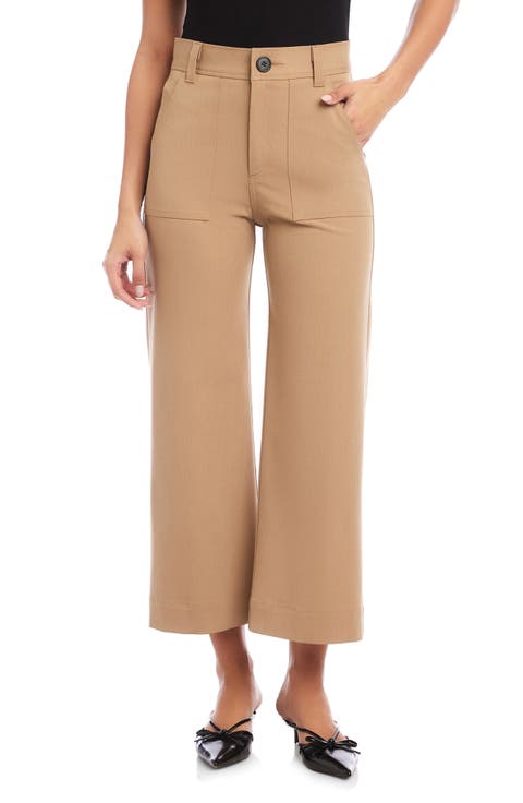 Rylee Stretch Twill Wide Leg Crop Pants