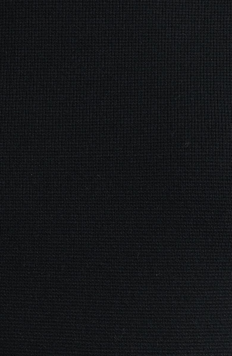 BOSS Flederi Mixed Media Midi Dress, Alternate, color, Black